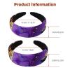 2-Pack Velvet Wide Headbands for Women and Girls, Owl Galaxy Patterns, Padded Hairbands view 3