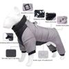 Waterproof Winter Dog Coat with Legs, Harness and Reflective D-Rings, Orange, S view 3