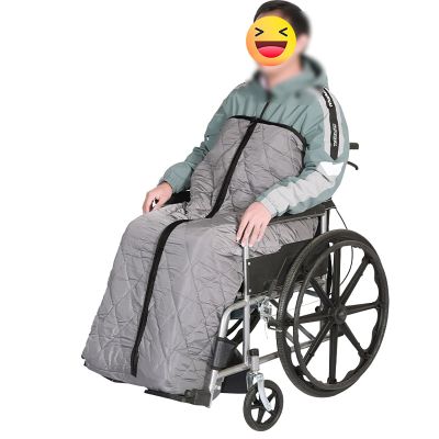 SHHEG Wheelchair Blanket, Lightweight Cozy Fleece-Lined Lower-Body Cover (Gray)