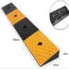 ZJGFCB Rubber Curb Ramp with Traffic Bumps, Bolt Spikes and Anchors, 100 x 15 x 4 cm view 2