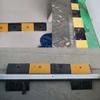 ZJGFCB Rubber Curb Ramp with Traffic Bumps, Bolt Spikes and Anchors, 100 x 15 x 4 cm view 4