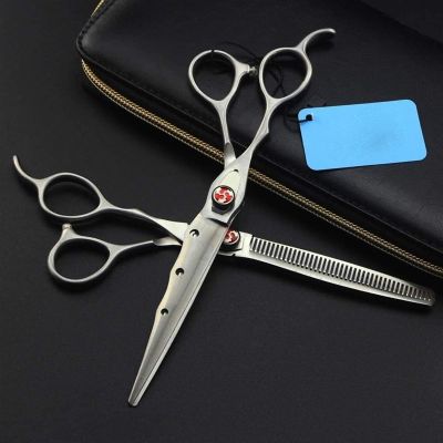 7-Inch Left-Handed Hair Cutting Scissors Set with Thinning Scissors