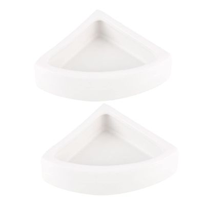 BESPORTBLE 2-Piece Ceramic Reptile Bowls with Thick Rim and Stable Triangle Design, Escape-Resistant Feeding Bowls for Lizards and Reptiles