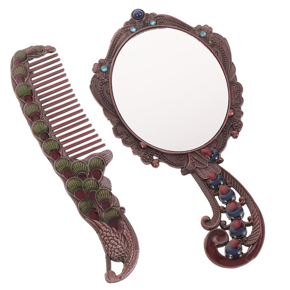 IWOWHERO Retro Vintage-Style Folding Hand Mirror