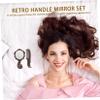 IWOWHERO Retro Vintage-Style Folding Hand Mirror view 2