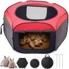 GHWMYD Large Pop-Up Small Animal Playpen, Foldable Oxford Pet Enclosure, 114.5 x 114.5 x 51 cm view 1