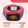 GHWMYD Large Pop-Up Small Animal Playpen, Foldable Oxford Pet Enclosure, 114.5 x 114.5 x 51 cm view 2