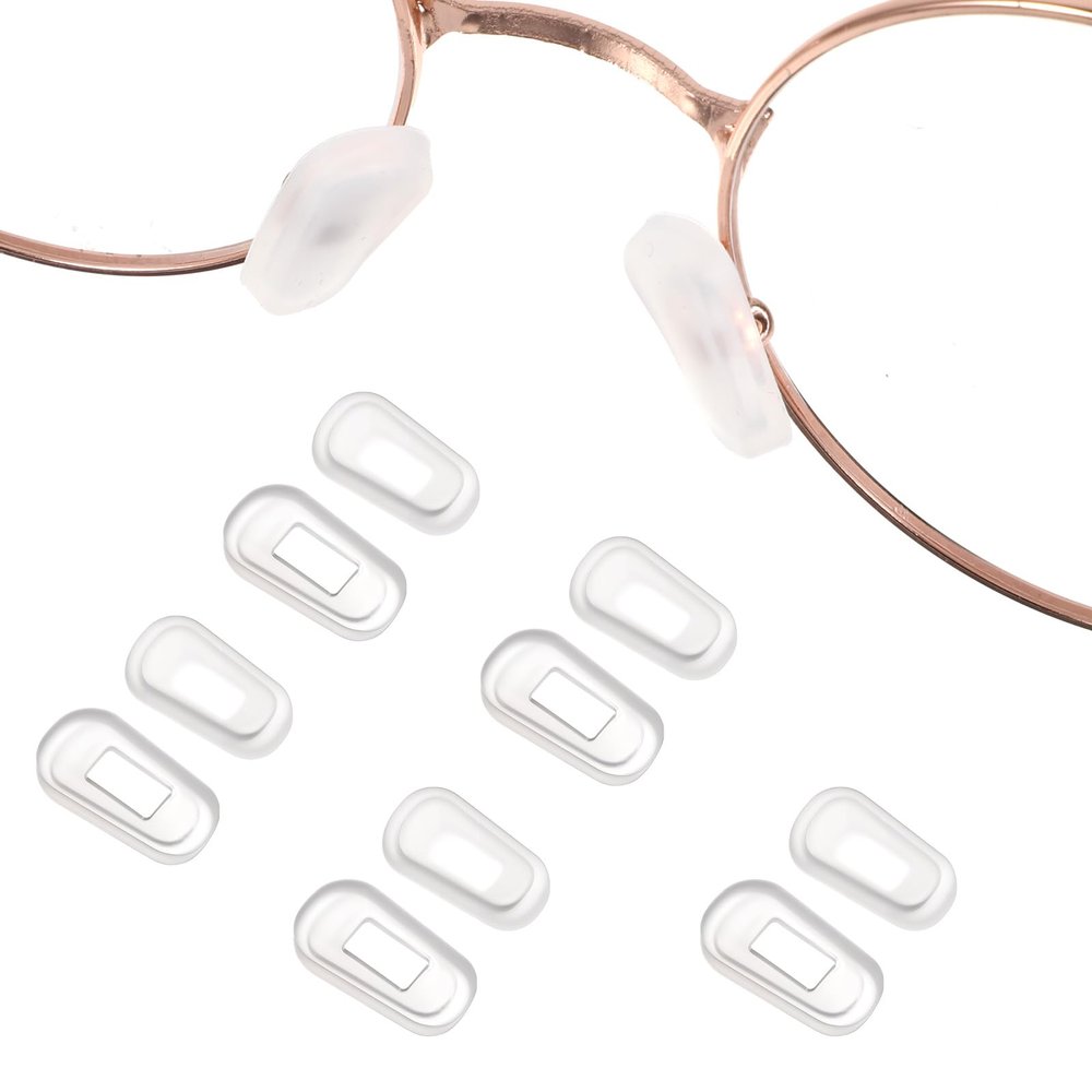Xinjoduz 12-Piece Transparent Silicone Eyeglass Nose Pads