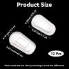 Xinjoduz 12-Piece Transparent Silicone Eyeglass Nose Pads view 2