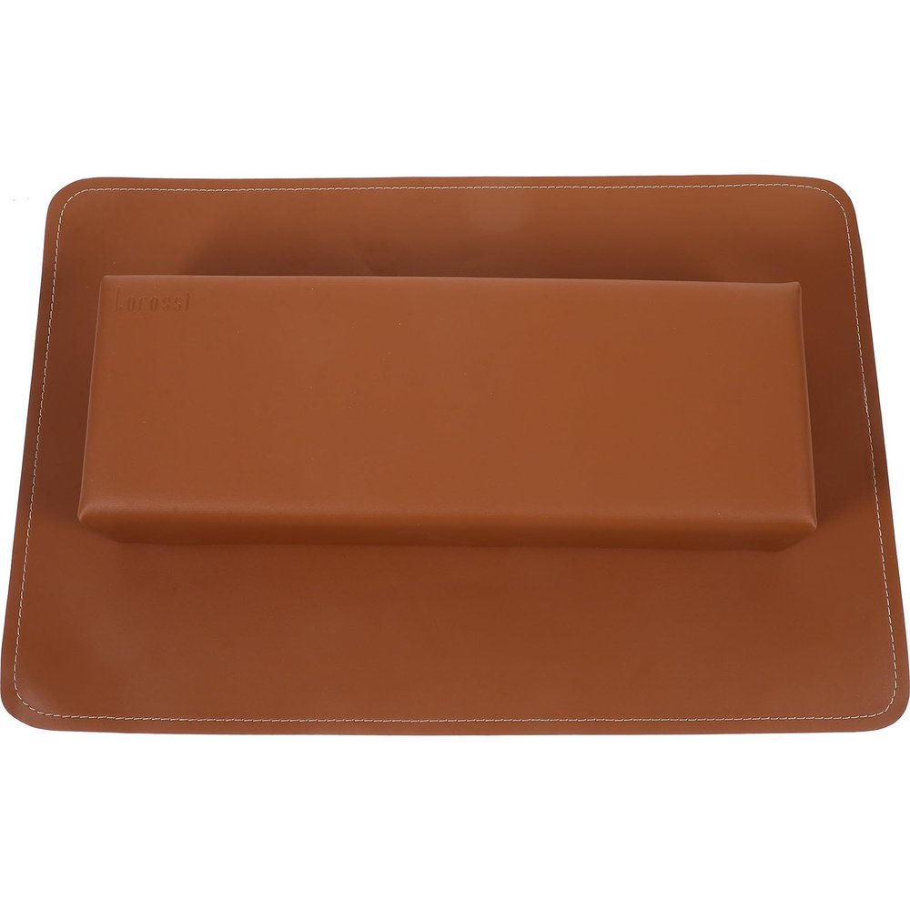 PAMINGONO Nail Art Hand Rest Set, Ergonomic PU Sponge, Brown