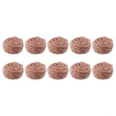 10 x Durable Copper Wire Scouring Pads for Tough Cleaning Jobs