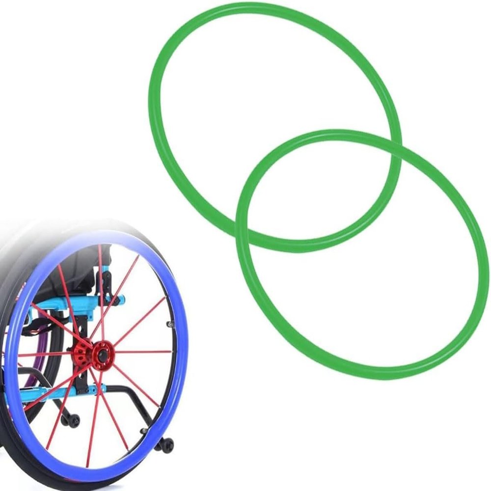 22/24-Inch Wheelchair Rear Wheel Covers, Silicone, Non-Slip and Wear-Resistant, Handrim Covers for Improved Grip and Traction, 1 Pair
