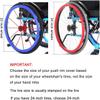22/24-Inch Wheelchair Rear Wheel Covers, Silicone, Non-Slip and Wear-Resistant, Handrim Covers for Improved Grip and Traction, 1 Pair view 2