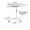 Height-Adjustable Overbed Table with Laptop Stand, Hospital Bed Desk with Standing Function, for Various Bed Heights view 2