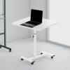 Height-Adjustable Overbed Table with Laptop Stand, Hospital Bed Desk with Standing Function, for Various Bed Heights view 4