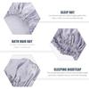 Double-Layer Shower Caps, 3-Pack, Satin and PEVA view 3