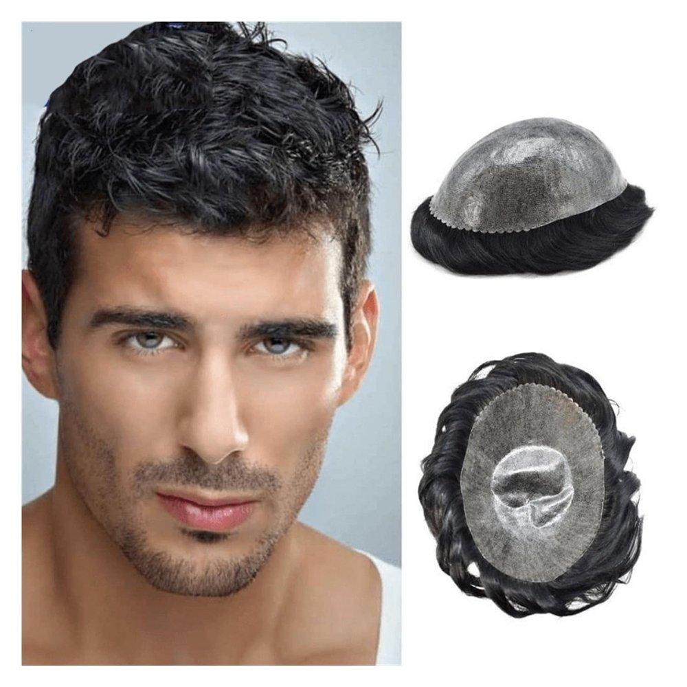 Men’s Toupee with Full Thin-Skin PU Base