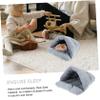 Winter Bed for Small Pets, Semi-Enclosed Fabric Hamster Nest view 4