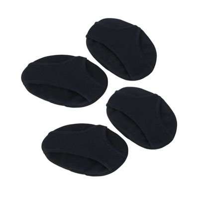 Silicone Gel Forefoot Pads with 2 Holes, 1 Pair, Black
