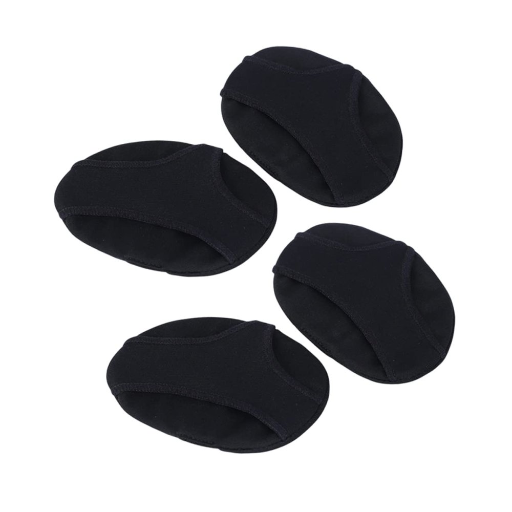 Silicone Gel Forefoot Pads with 2 Holes, 1 Pair, Black