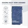 ADAMO XXL Women's Dark Blue Sauna Kilt, Plus Size, with Velcro (85 x 210 cm) view 3