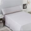 White Sheet Set for 105 cm Bed (3 Pieces) - 100% Cotton - 200 Thread Count view 2