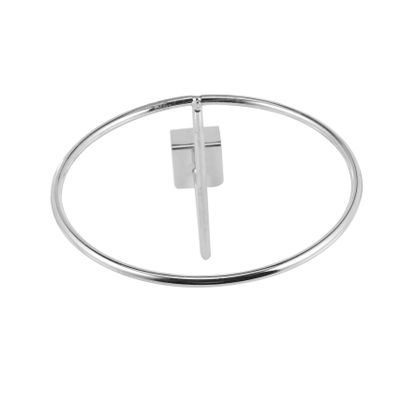 BUGUUYO 6 mm Iron Wall-Mounted Hat Stand in Silver for Helmet Display