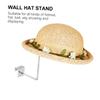 BUGUUYO 6 mm Iron Wall-Mounted Hat Stand in Silver for Helmet Display view 3