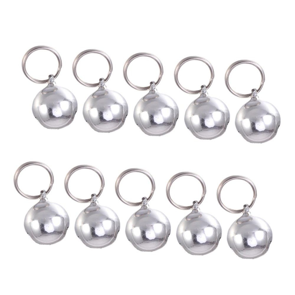 BELLIFFY 10 Small Metal Bells for Collars, Silver