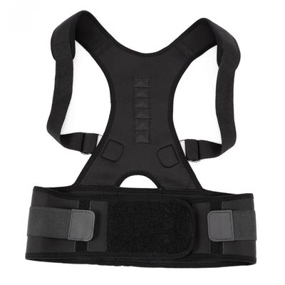FOMIYES Posture Corrector for Back and Shoulders, Neoprene, Black, XL