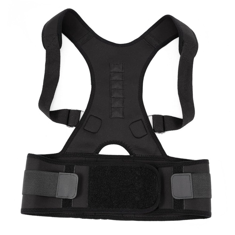 FOMIYES Posture Corrector for Back and Shoulders, Neoprene, Black, XL