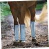 BELLIFFY 4-Pack Blue Fly Boots for Horses, Breathable Polyester view 4