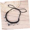 Handwoven Adjustable Dog Collar with Bell, Black view 2
