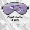 Lavender Field Retro Bicycle Print Soft Blackout Sleep Mask view 3