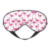 Soft Blackout Eye Mask with Pink Flamingo Print view 1