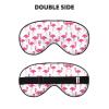 Soft Blackout Eye Mask with Pink Flamingo Print view 2