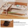 Hospital Overbed Table with Casters, Height Adjustable 65–95 cm, Wooden Disabled Dining Table, Wheelchair Table view 3