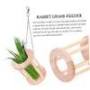 BESPORTBLE Wooden Hanging Hay Feeder for Small Animals view 3
