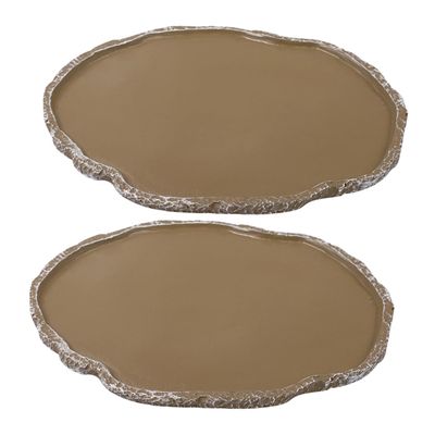 SEWOART 2-Piece Resin Turtle Feeding Bowls for Reptiles