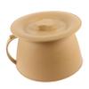 Pink Plastic Bedpan with Lid, Sturdy and Reusable view 1