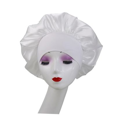Satin Sleep Caps, 4-Pack, with Elastic Band for Women and Girls