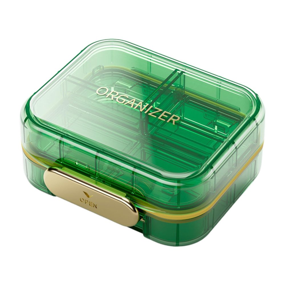 7-Compartment Travel Pill Organizer with Lids