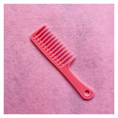 MIUYTRN Large Wide-Tooth Comb for Curly and Straight Hair, Thickened Styling Comb, Pink