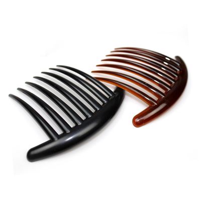 Baluue 10-Piece Acrylic Half-Moon Hair Combs with 7 Teeth
