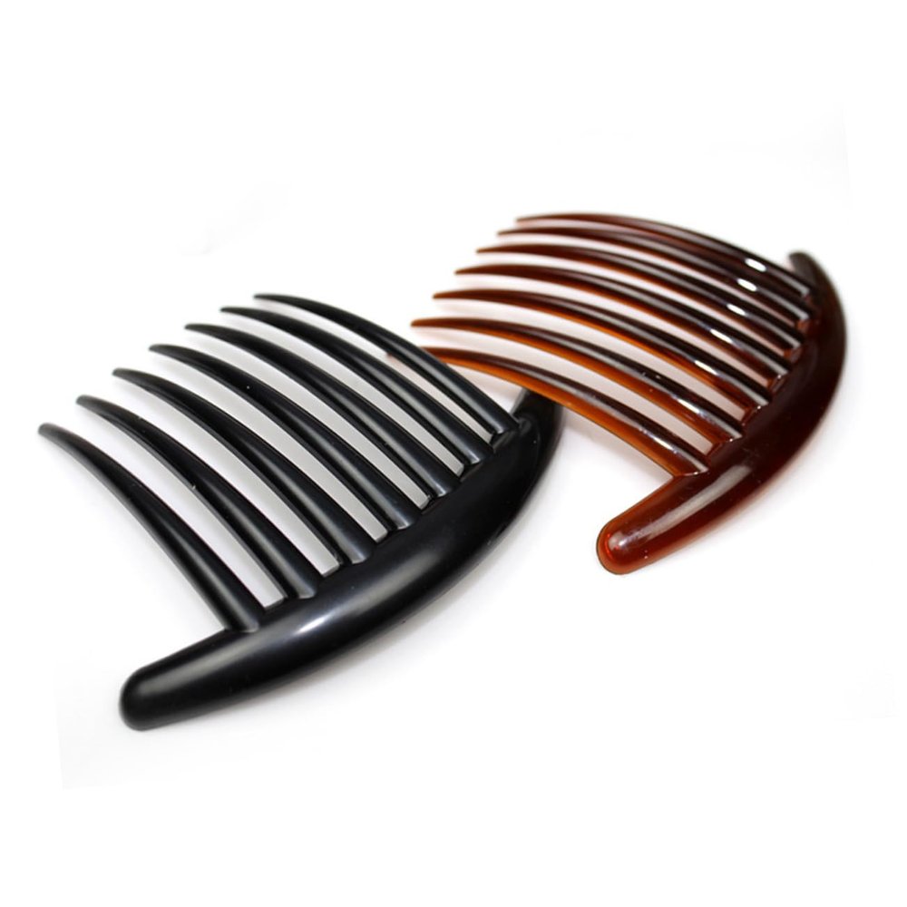 Baluue 10-Piece Acrylic Half-Moon Hair Combs with 7 Teeth