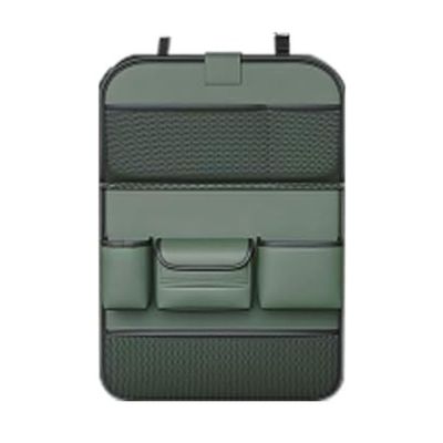 SOUTES Car Seat Back Organizer for Dodge Durango, PU Leather, C/Green