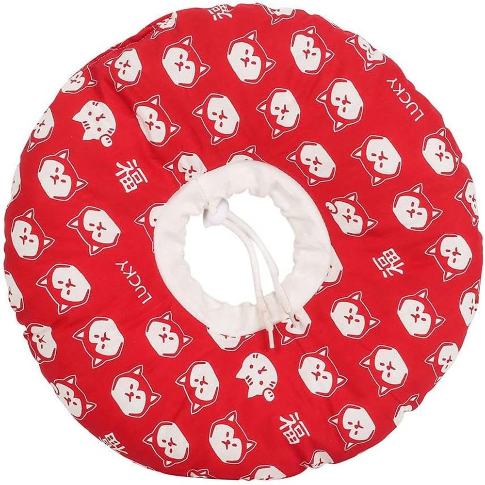 JKDSAO Printed Pet Collar, Soft Cotton, Adjustable, Neck Protection for Dogs and Cats, 6 m