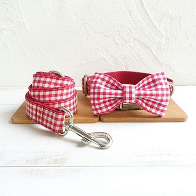 JKDSAO Dog Collar, Creative Durable Collar with Leash and Bow Tie, 5 Sizes, XS