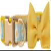 Chihuahua Dog Leash and Collar Set with Bow Tie, Yellow, XS view 1