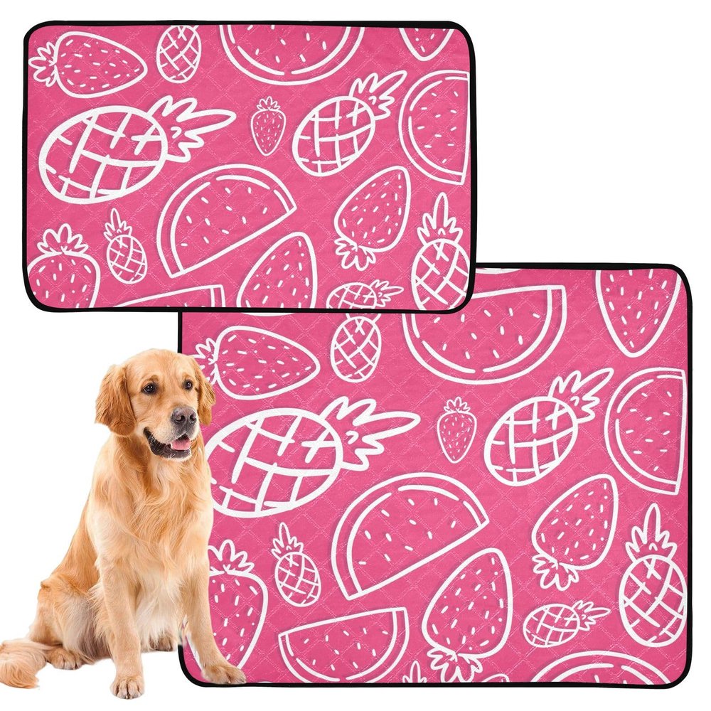 Washable Non-Slip Dog Mats, 61 x 91 cm, Summer Lover, 2-Pack